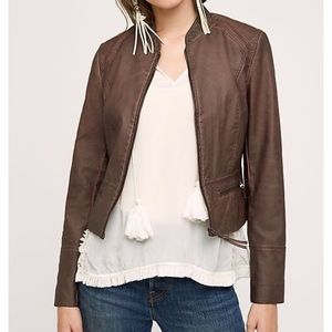 Anthropologie hei hei vegan leather jacket